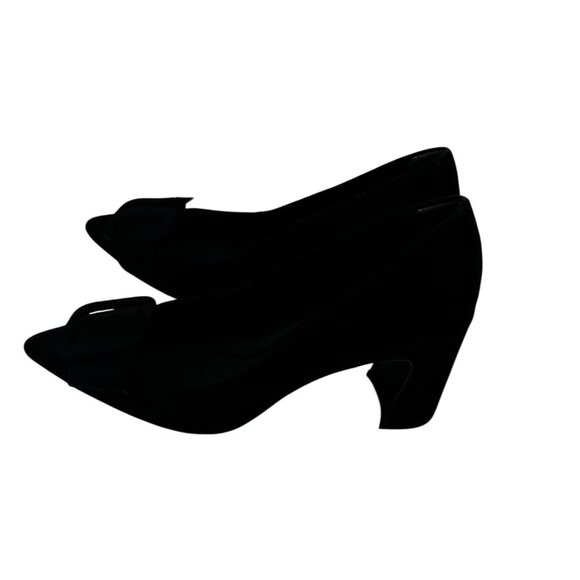 Anne Klein iFlex Size 7.5   Business Casual Suede Bow Pointed Toe Pumps Sample - Picture 7 of 13